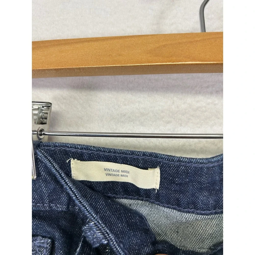 Boho Festival Universal Thread Womens 8/29R Dark‎ Wash Vintage Midi Denim Shorts